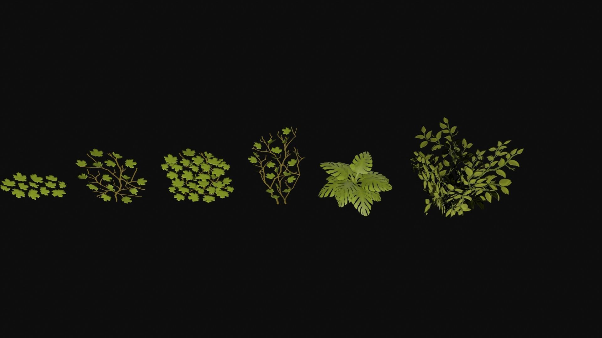 Stylised Foliage Low-poly 3D model_6