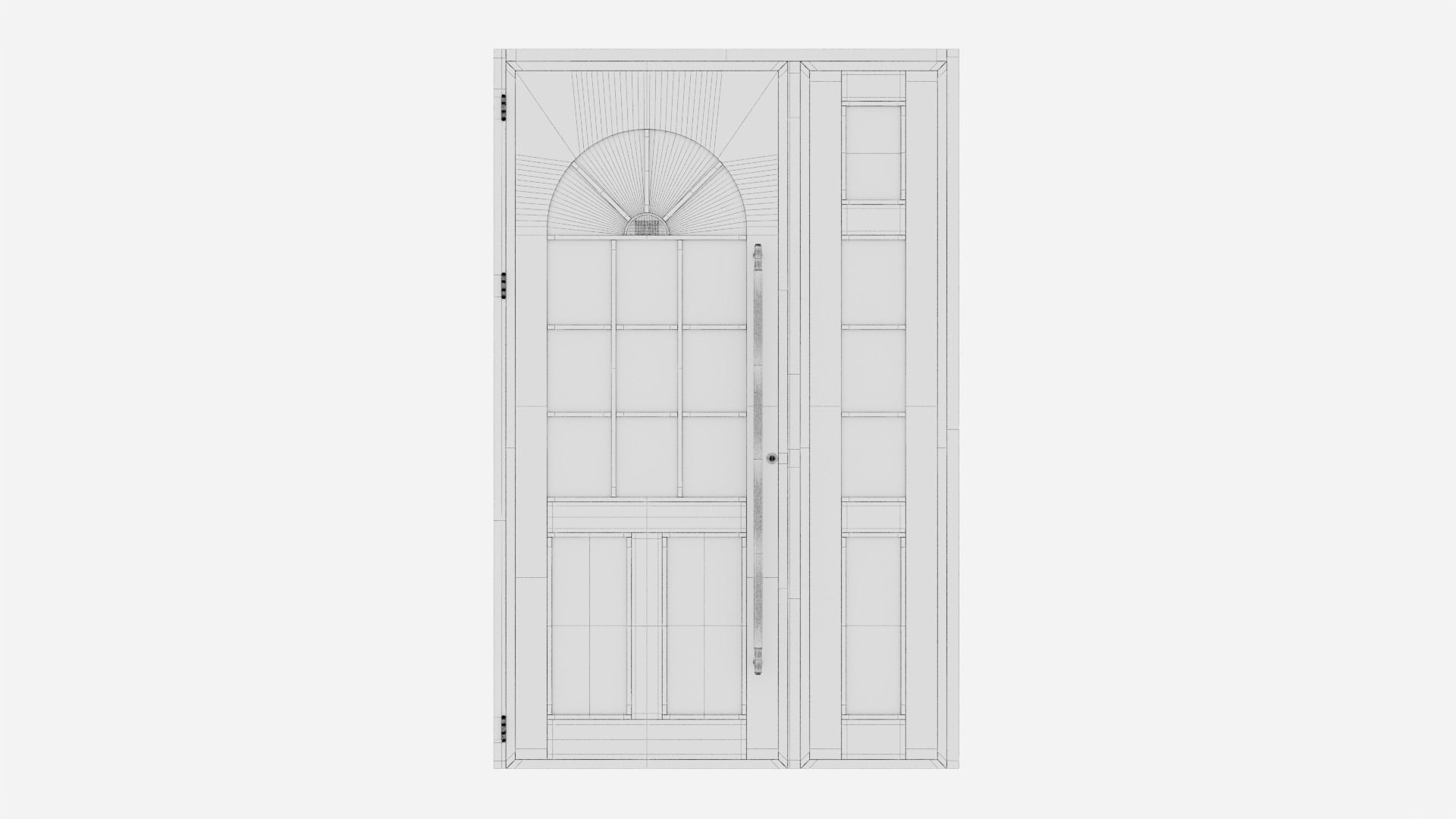 Aluminium door 320 3D model_5