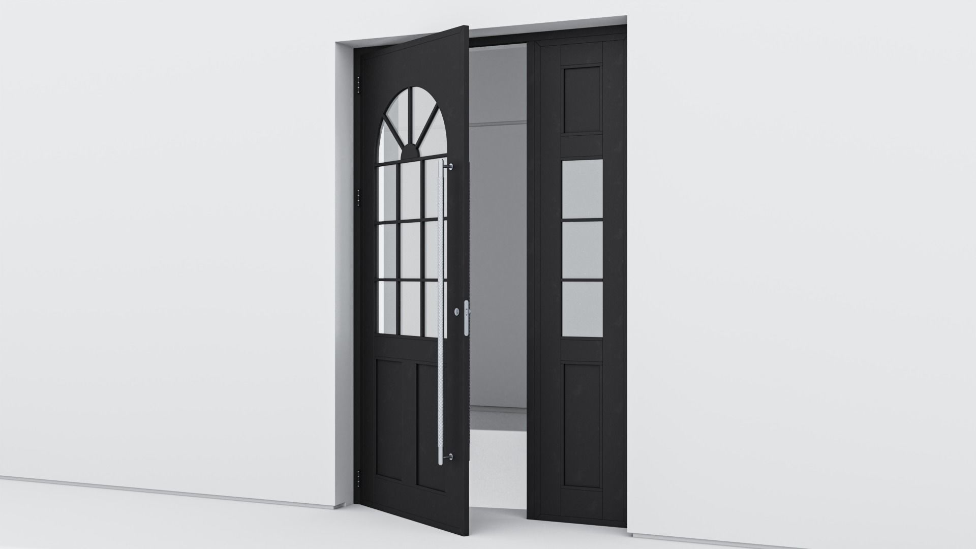Aluminium door 320 3D model_4