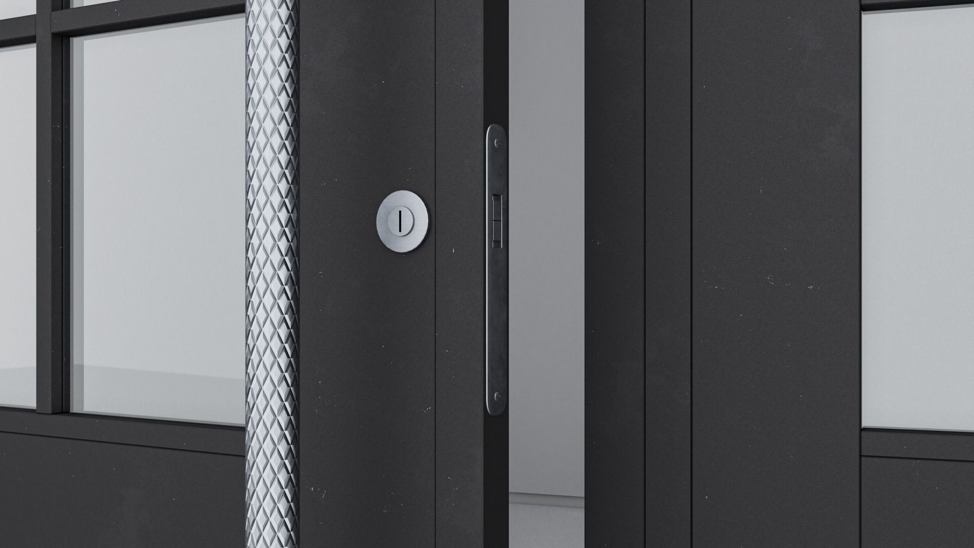 Aluminium door 320 3D model_3