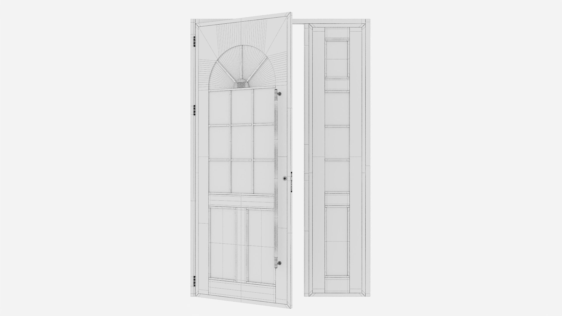 Aluminium door 320 3D model_6