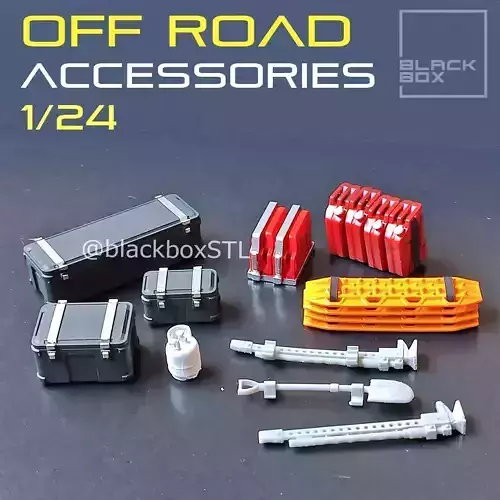 Offroad Accessories set 1-24th scale 3D print model