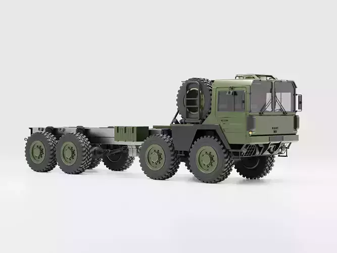 Man Kat1 3D Model - 8x8 Truck 3D model