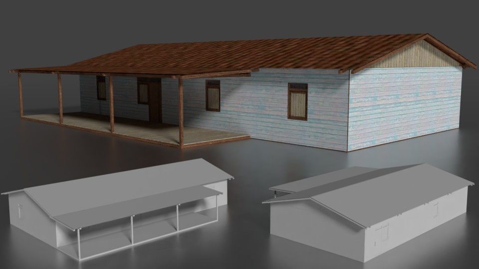 Rumah Kayu 001-010 FBX 3D model_6