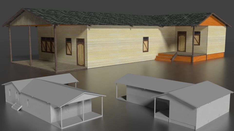 Rumah Kayu 001-010 FBX 3D model_9