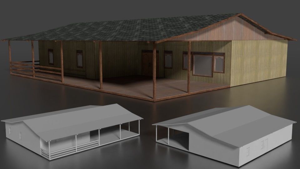 Rumah Kayu 001-010 FBX 3D model_7