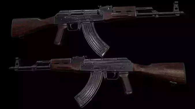 AKM Assaultrifle Low-poly 3D model