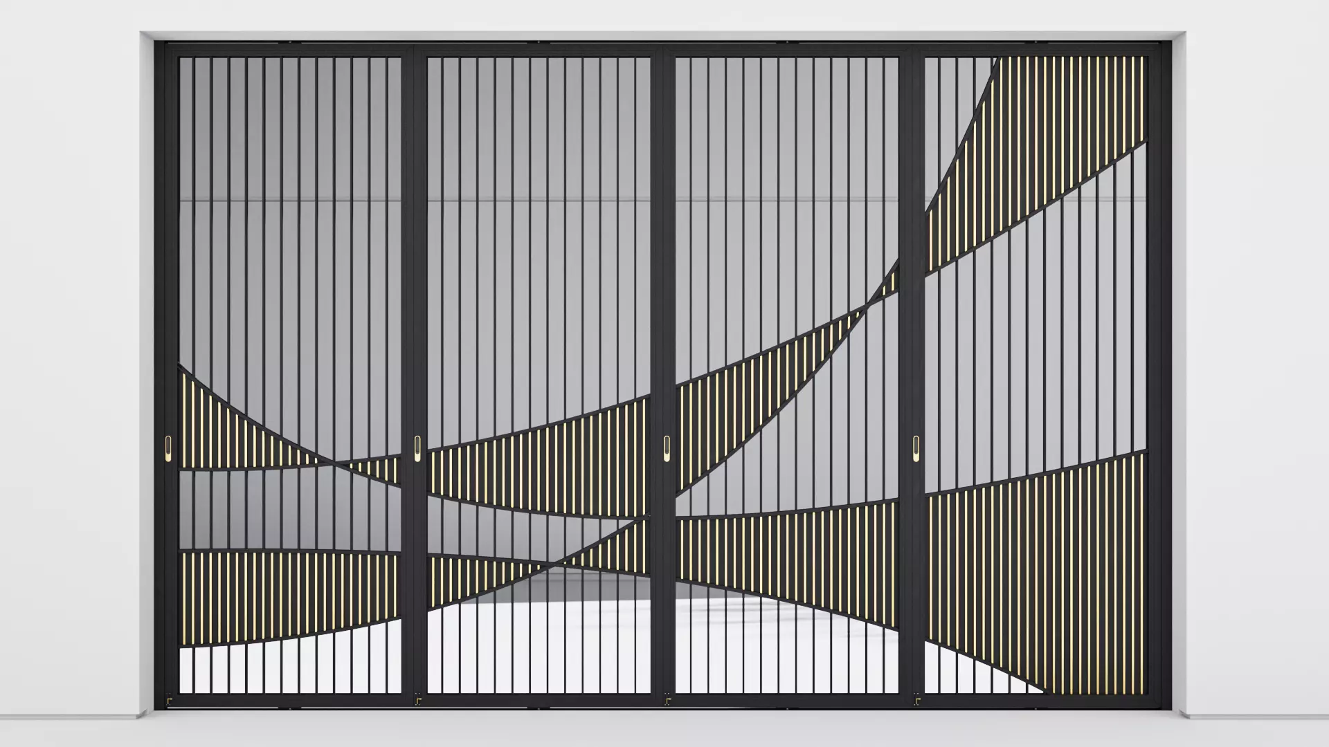 Aluminium door 321 3D model_0