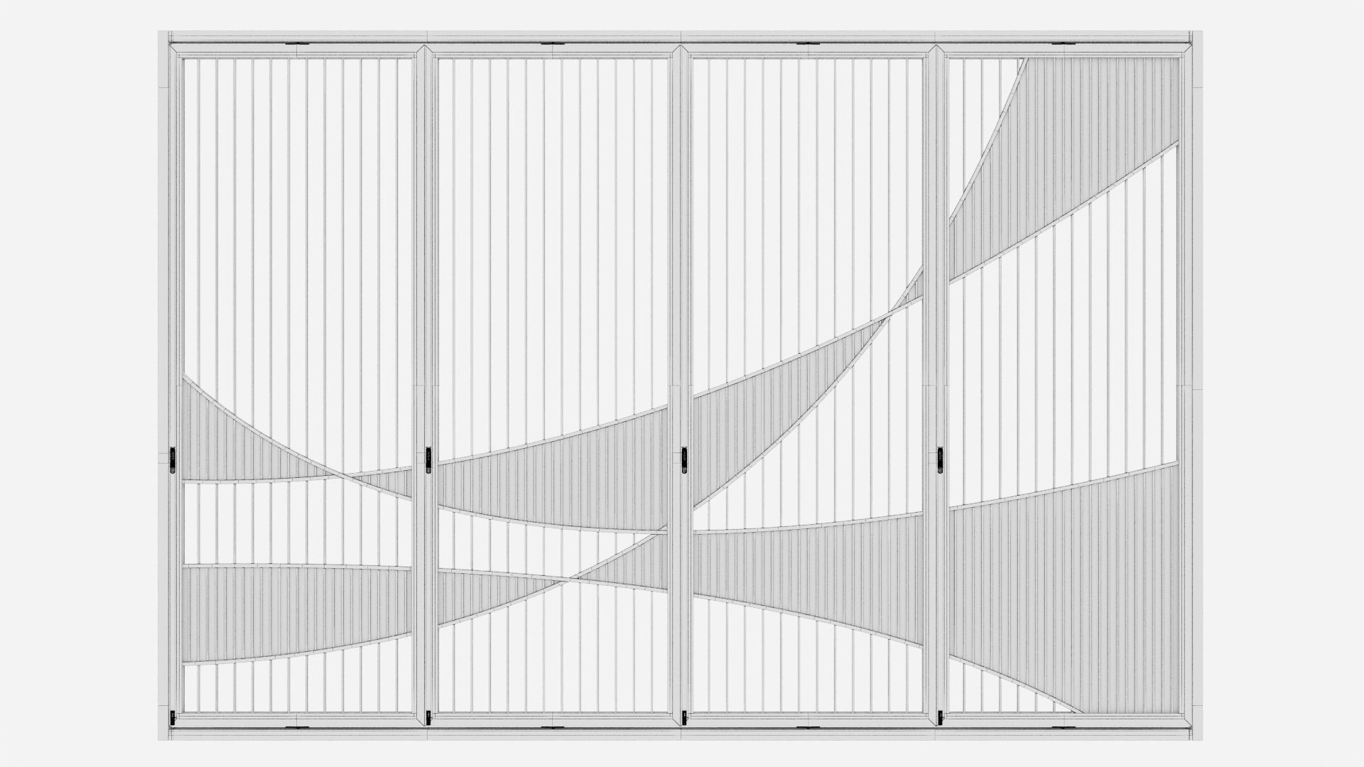 Aluminium door 321 3D model_6