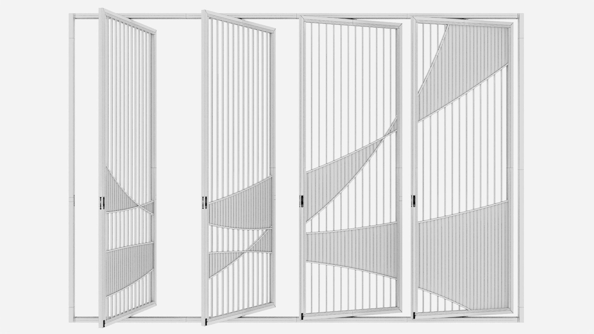 Aluminium door 321 3D model_5