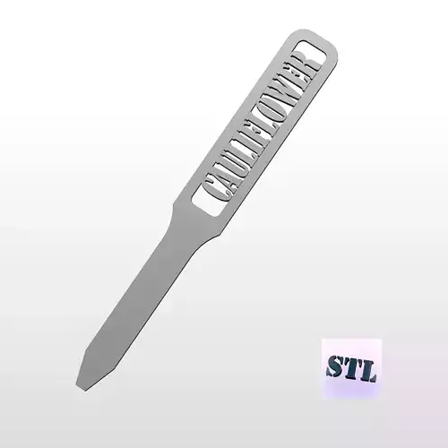 3D Printed Plant Labels CAULIFLOWER 3D print model