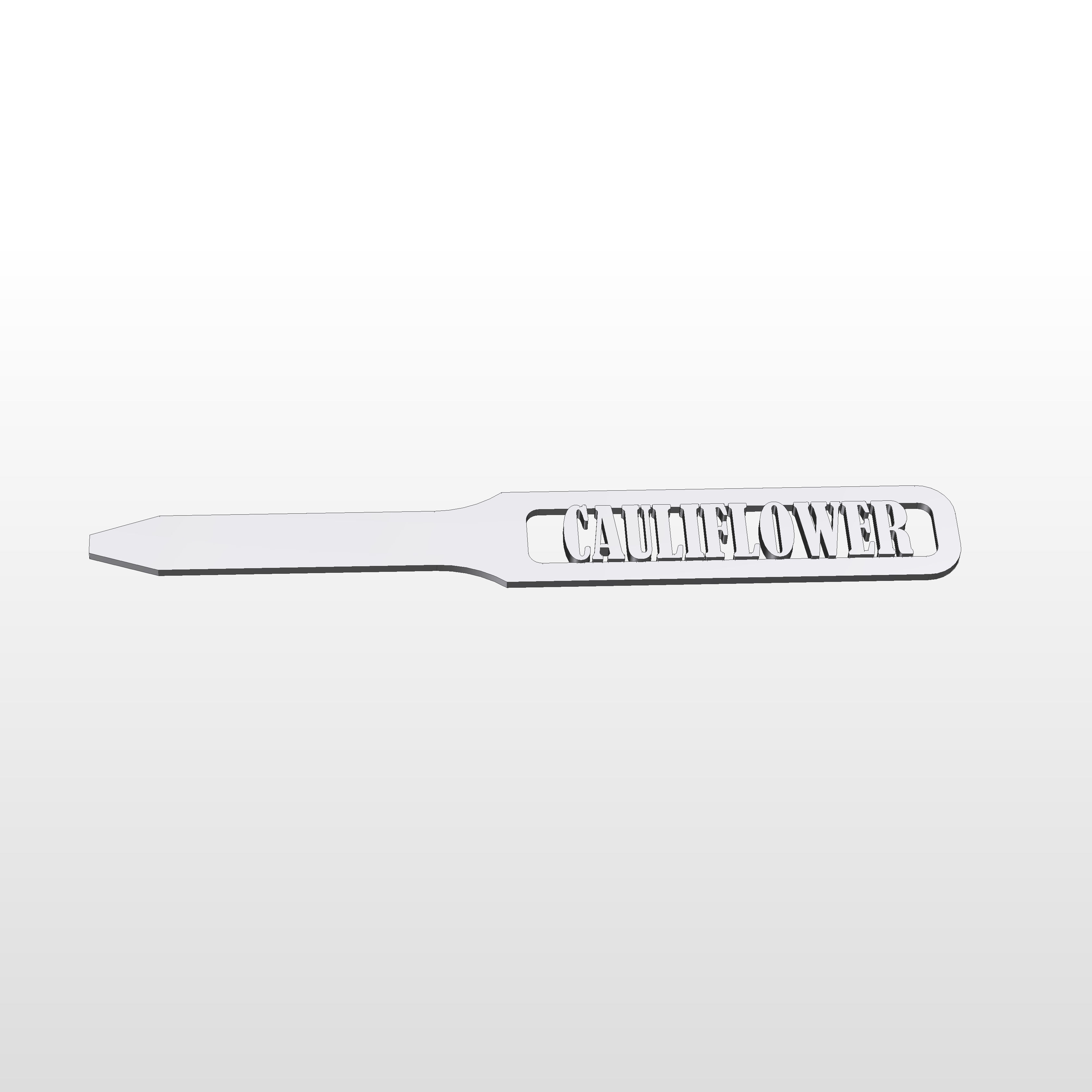 3D Printed Plant Labels CAULIFLOWER 3D print model_7