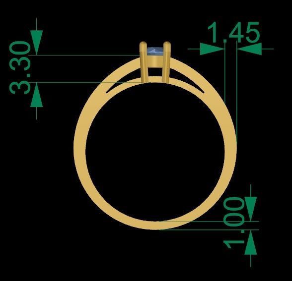 Classic Ring 3D print model_3