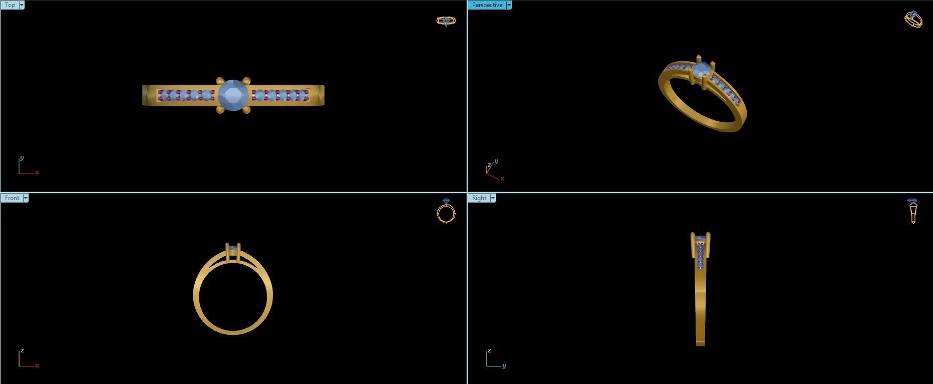 Classic Ring 3D print model_6