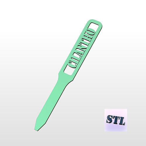 CILANTRO Garden Marker 3D print model