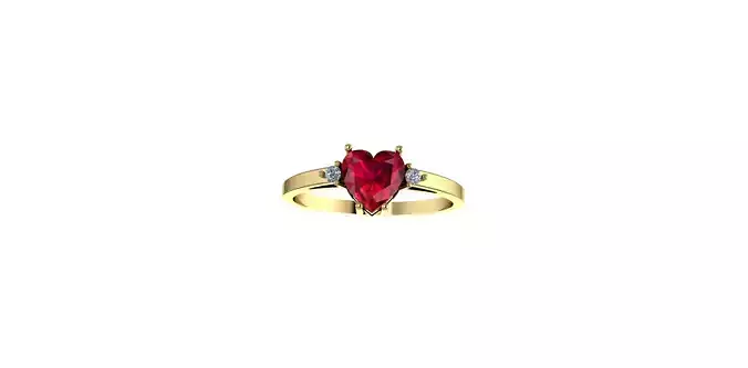 Heart Ring 3D print model