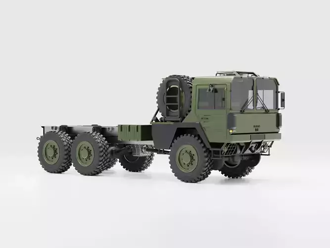 Man Kat1 3D Model - 6x6 Truck 3D model