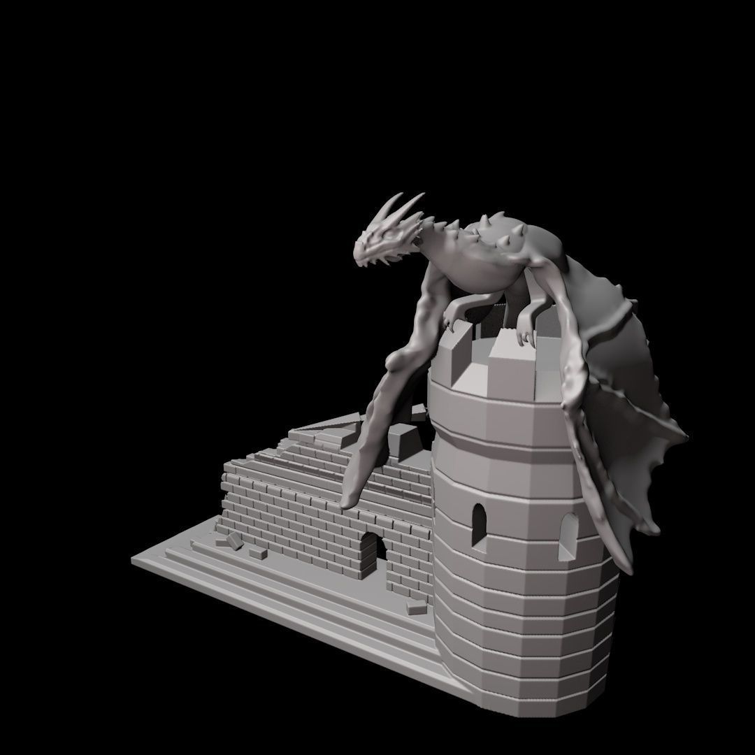 Dragon Azrael Castle 3D print model_4