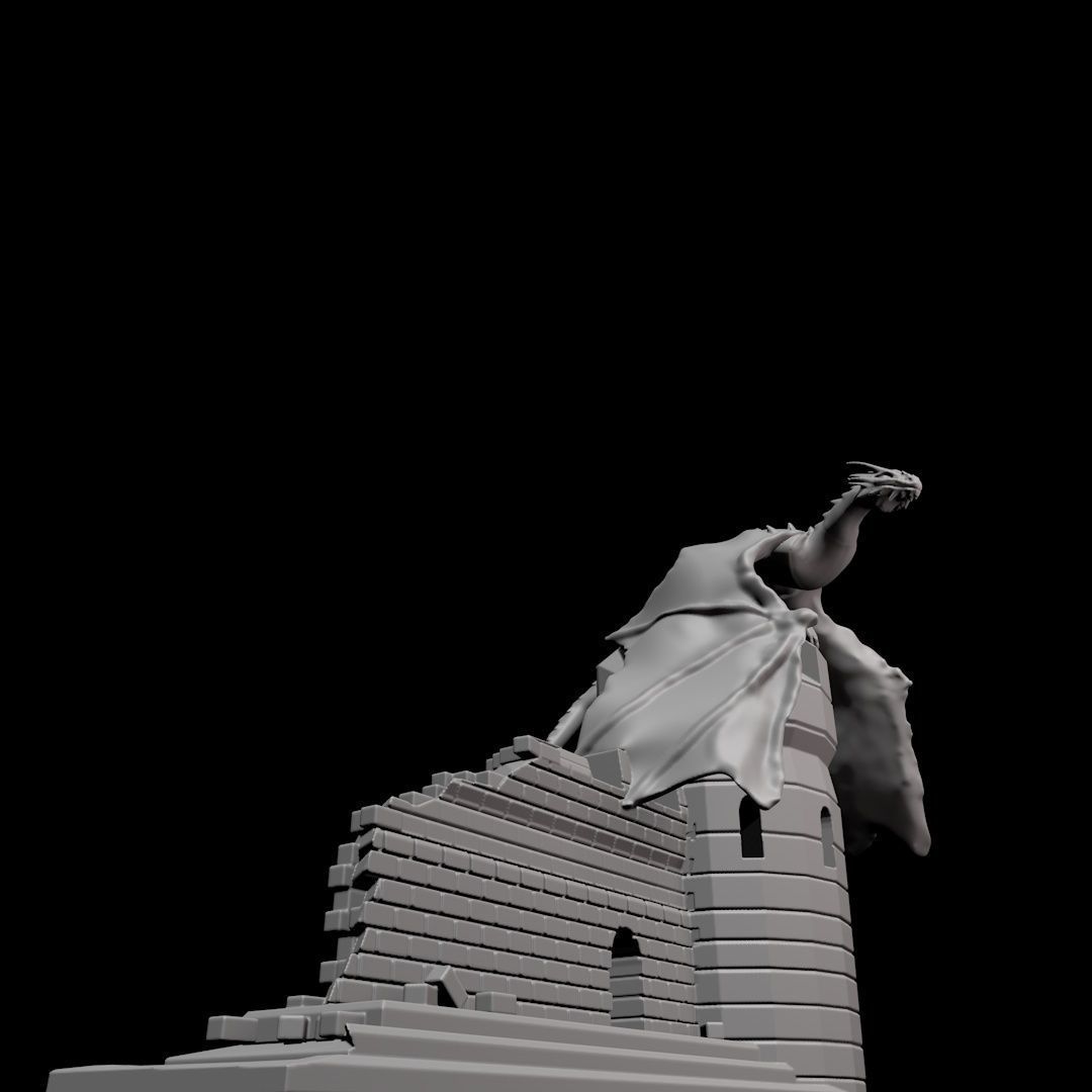Dragon Azrael Castle 3D print model_1