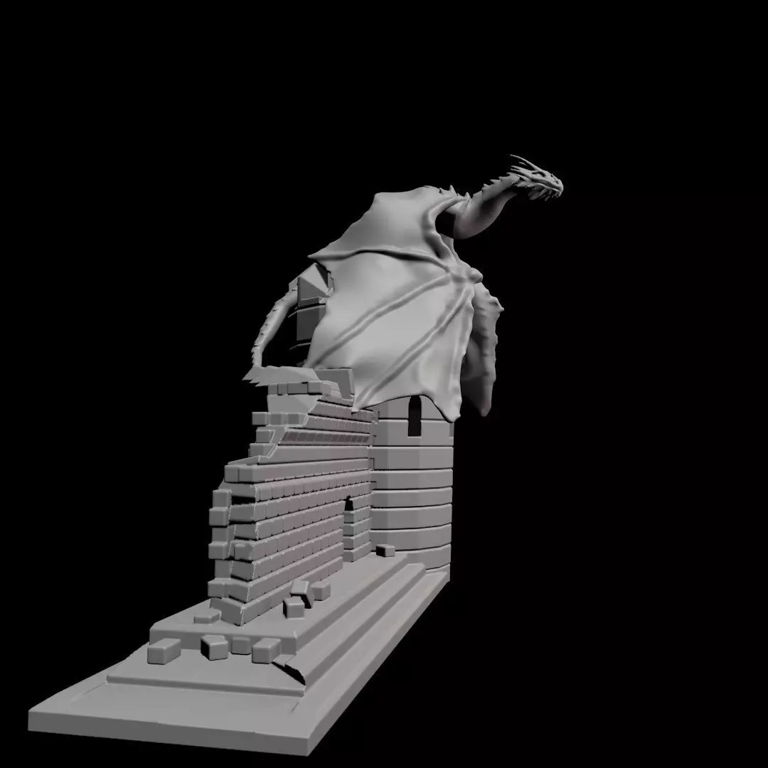 Dragon Azrael Castle 3D print model_0