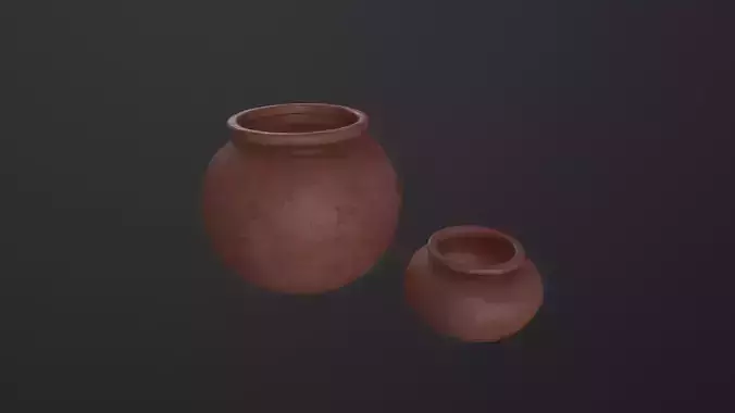 Medieval Cooking Pots 3D Model