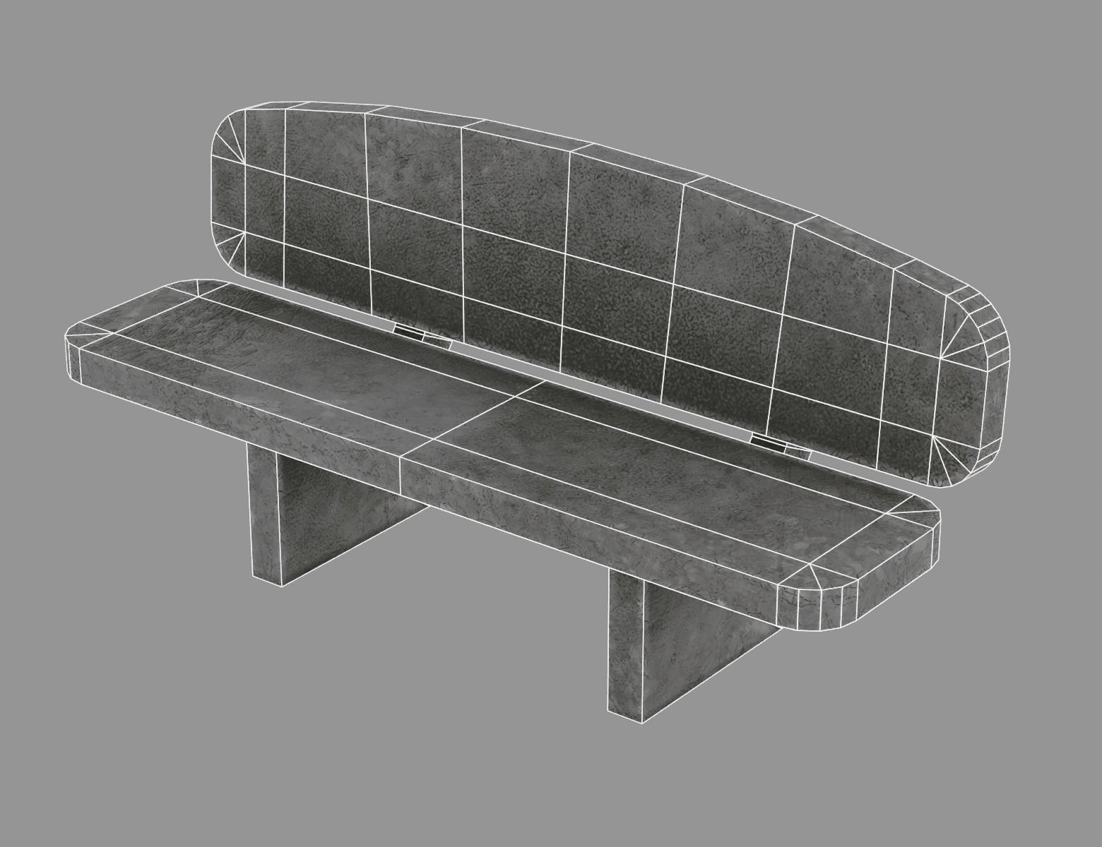 Town Square Plaza Low-poly 3D model_12