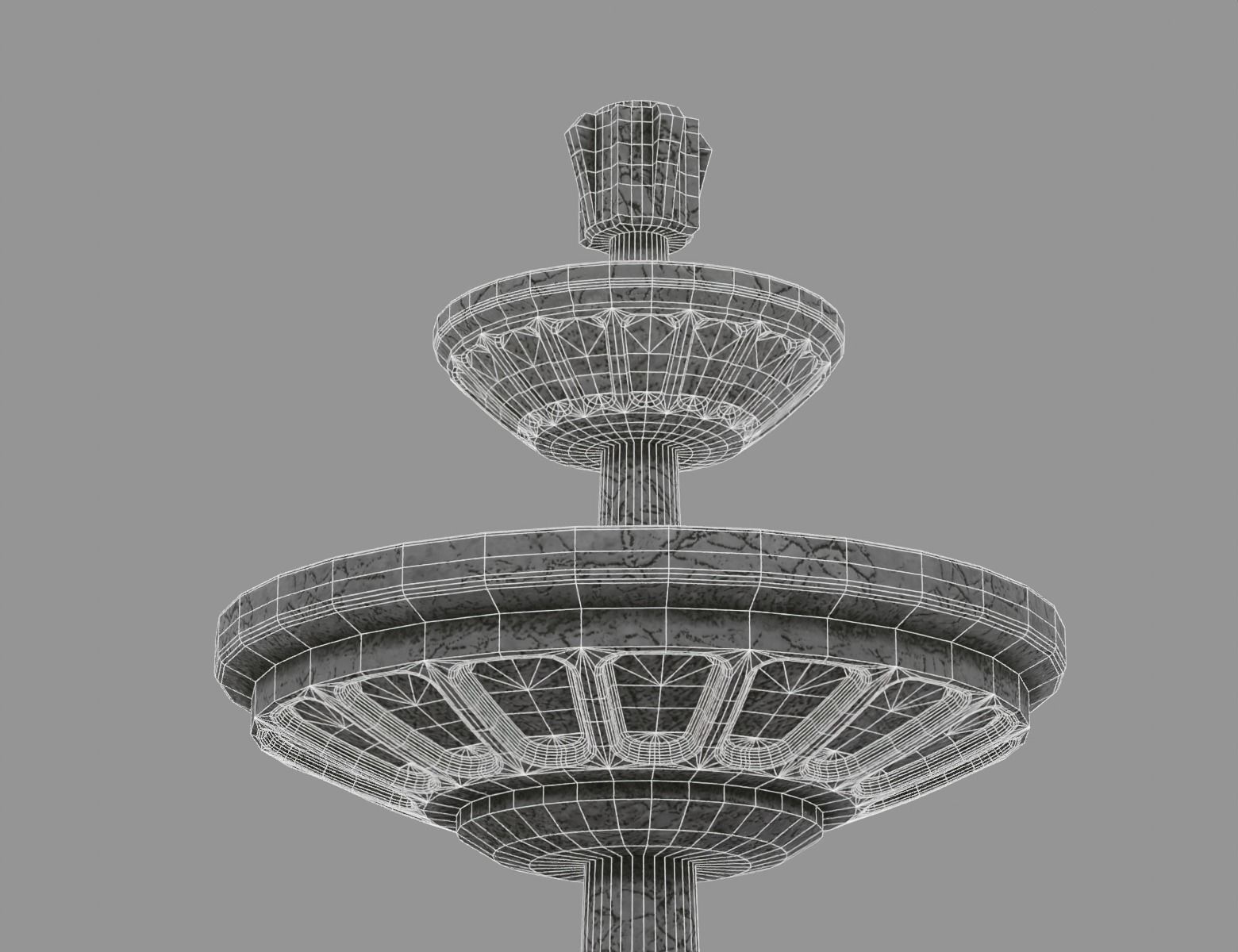 Town Square Plaza Low-poly 3D model_16