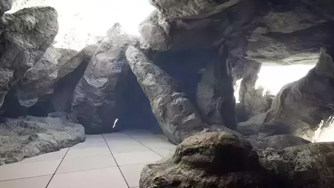 Cliff Rocks 01 Low-poly 3D model