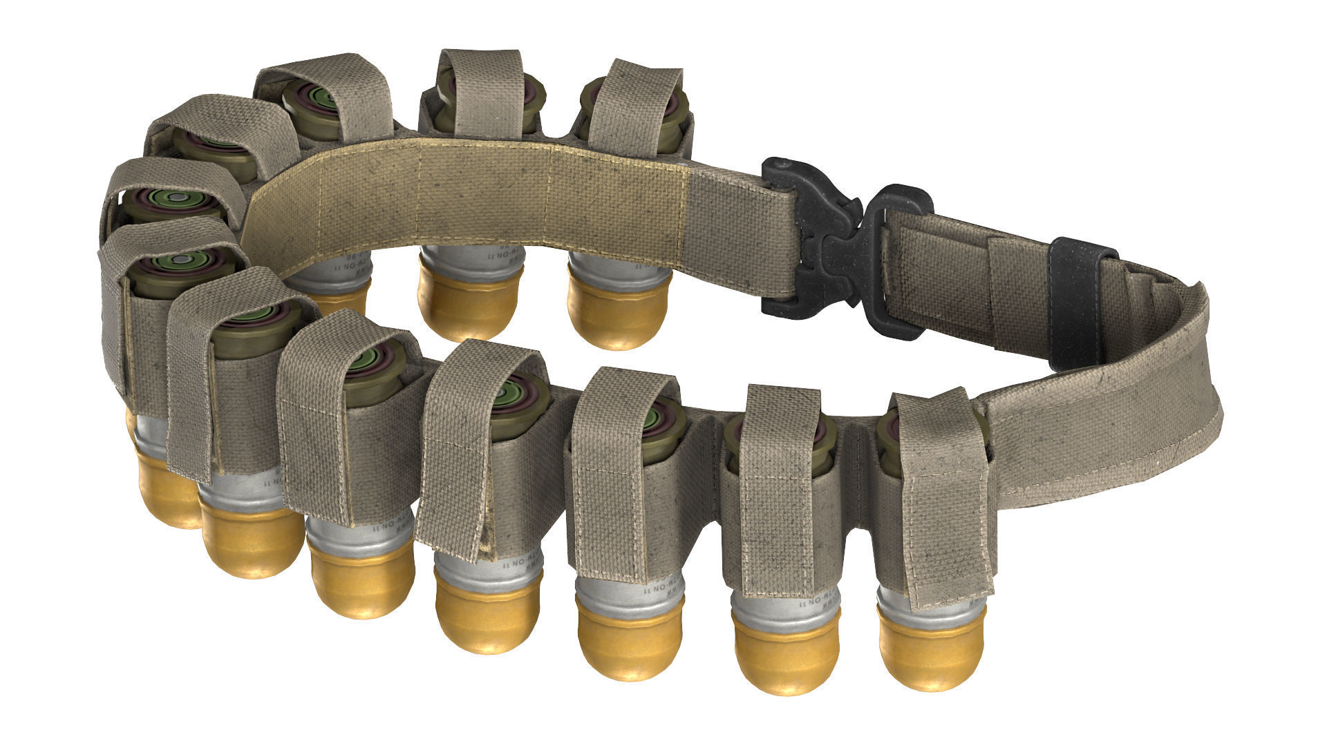 3D model 40MM GRENADE BELT VR / AR / lowpoly CGTrader