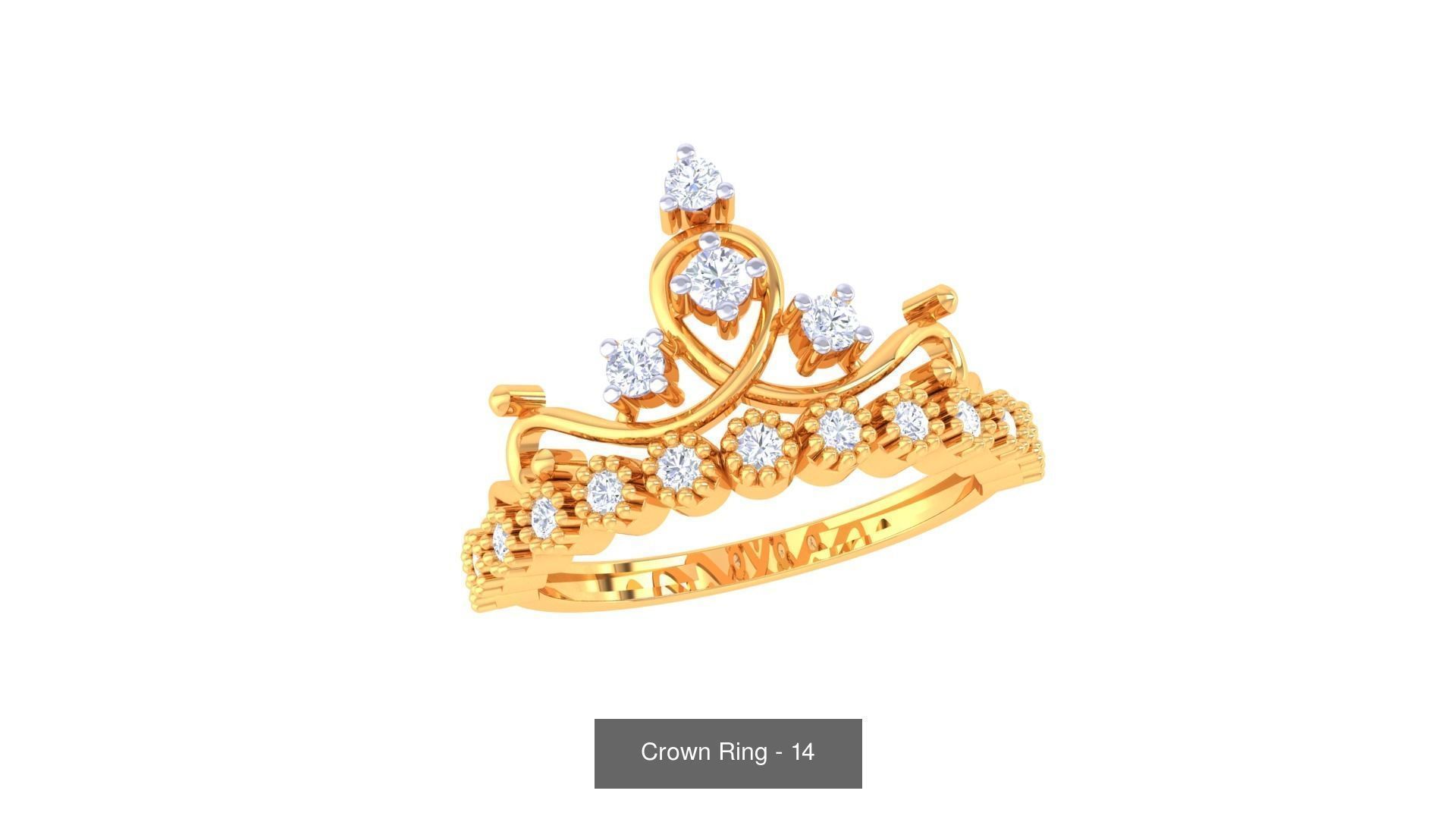 23 Crown Ring 3D Model Collection_18
