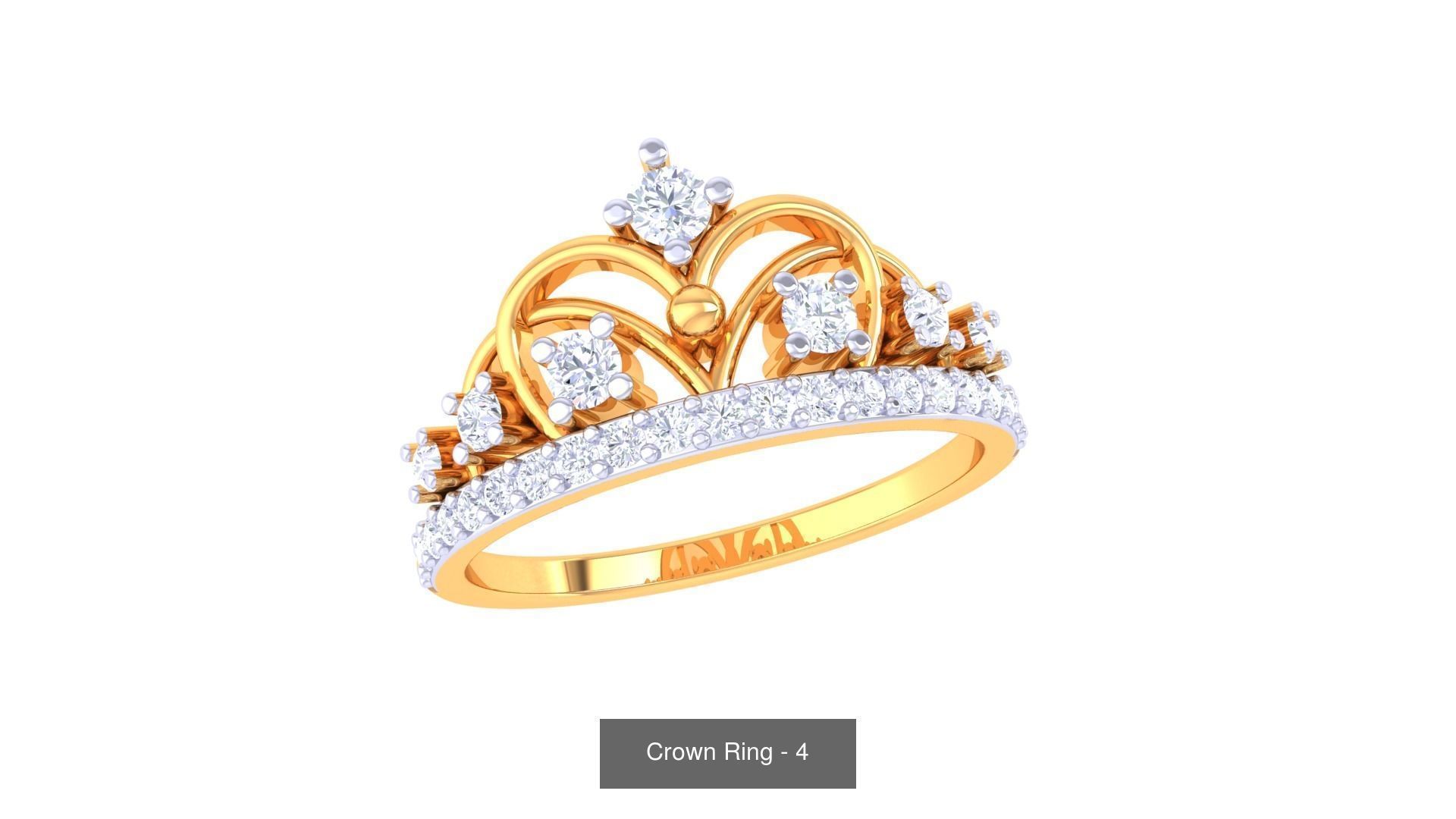 23 Crown Ring 3D Model Collection_14