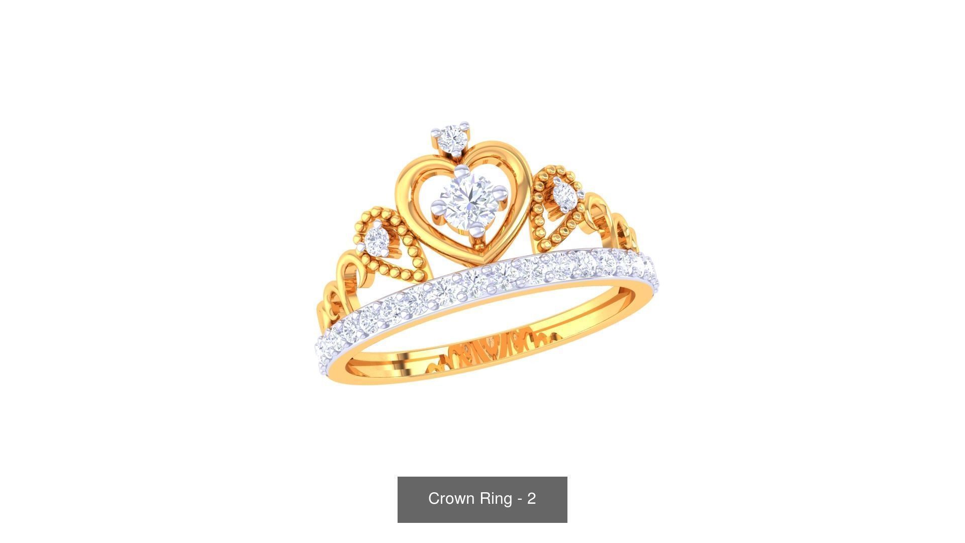 23 Crown Ring 3D Model Collection_16