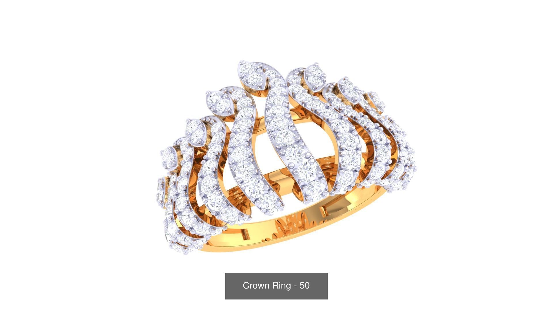 23 Crown Ring 3D Model Collection_24