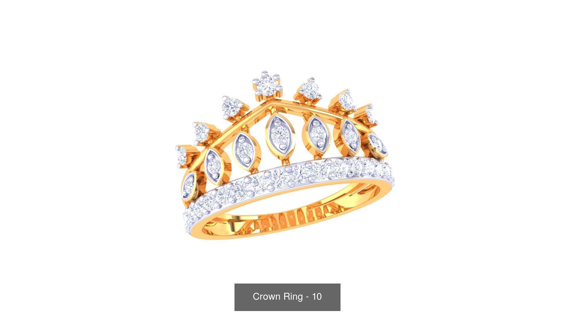 23 Crown Ring 3D Model Collection_22