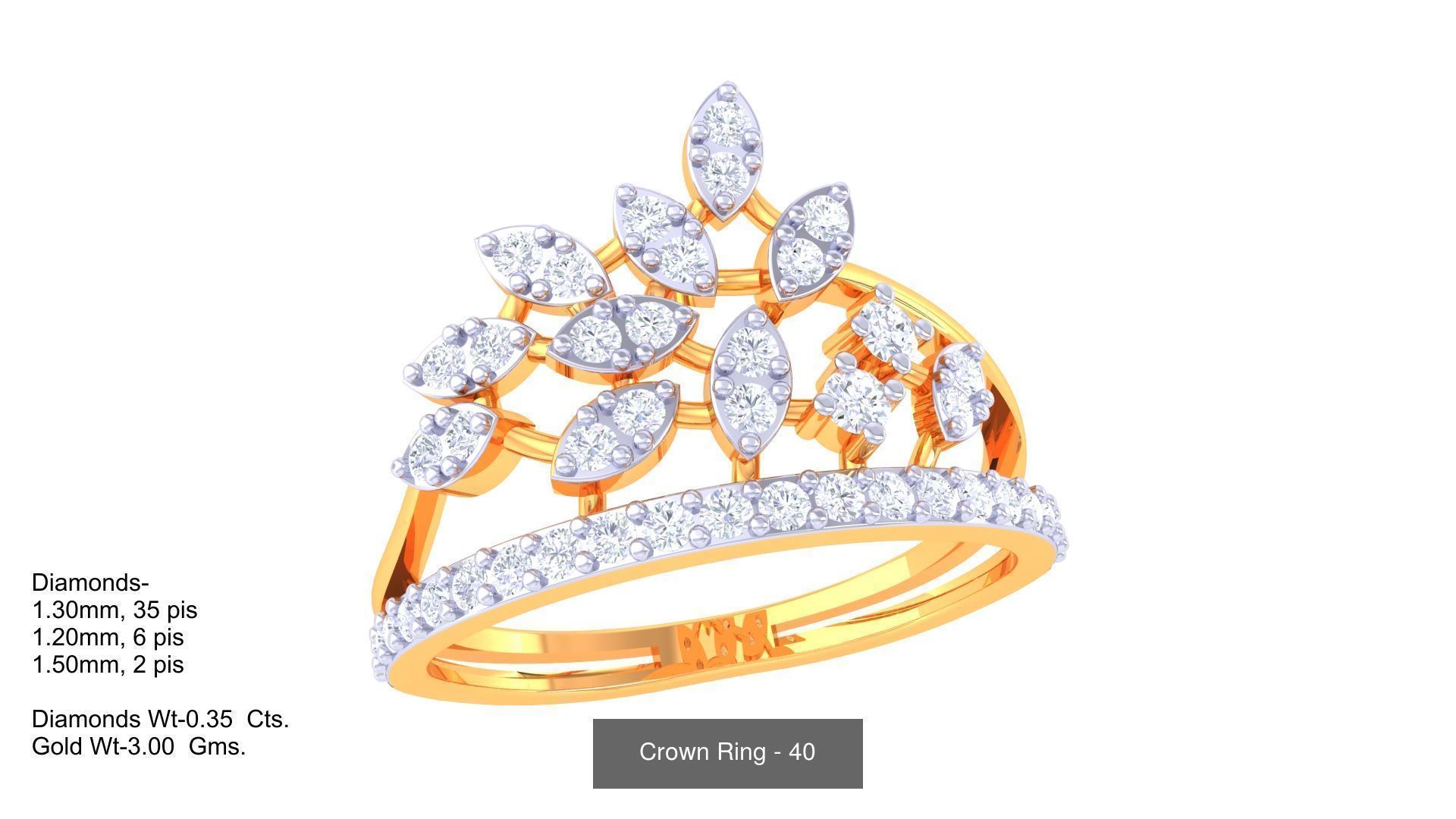 23 Crown Ring 3D Model Collection_26