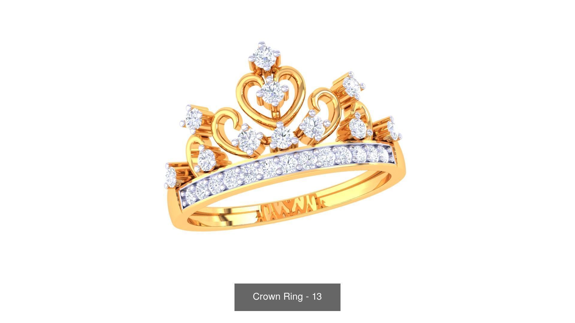 23 Crown Ring 3D Model Collection_19