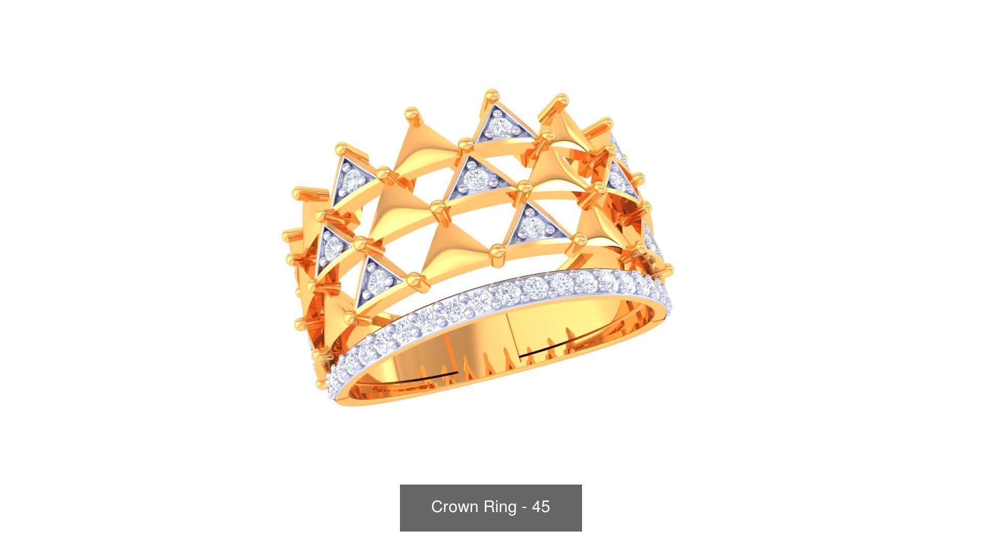 23 Crown Ring 3D Model Collection_25