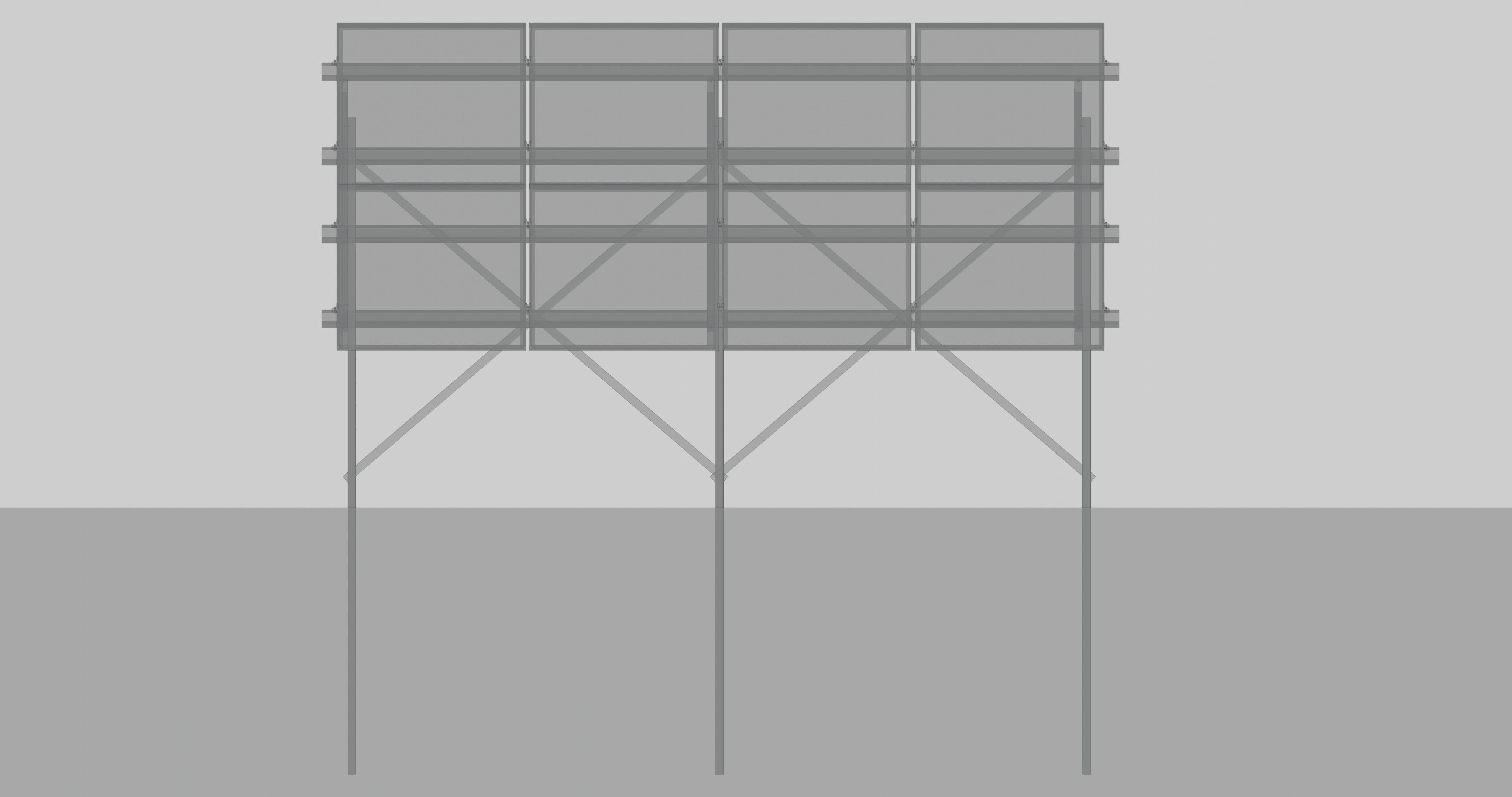 Solar Panel Steel Construction Type 1 3D model_21