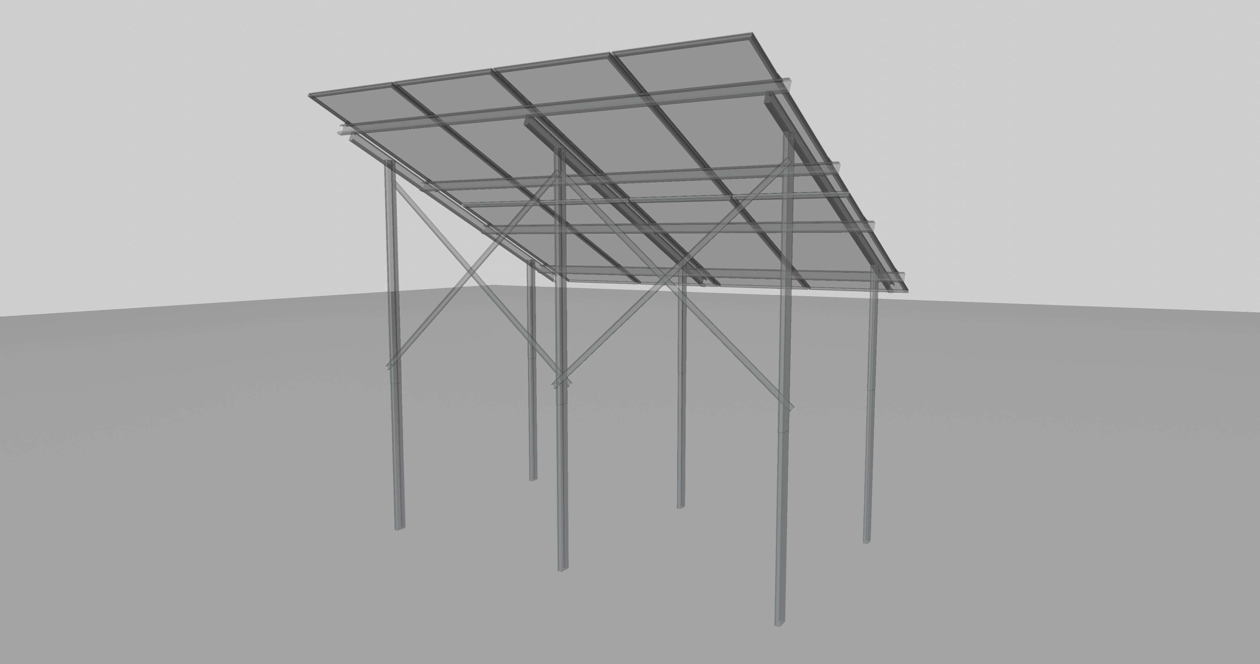 Solar Panel Steel Construction Type 1 3D model_19