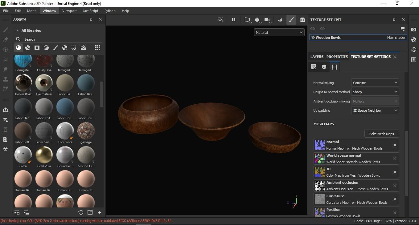 Wooden Bowls 3D Model Low-poly 3D model_6