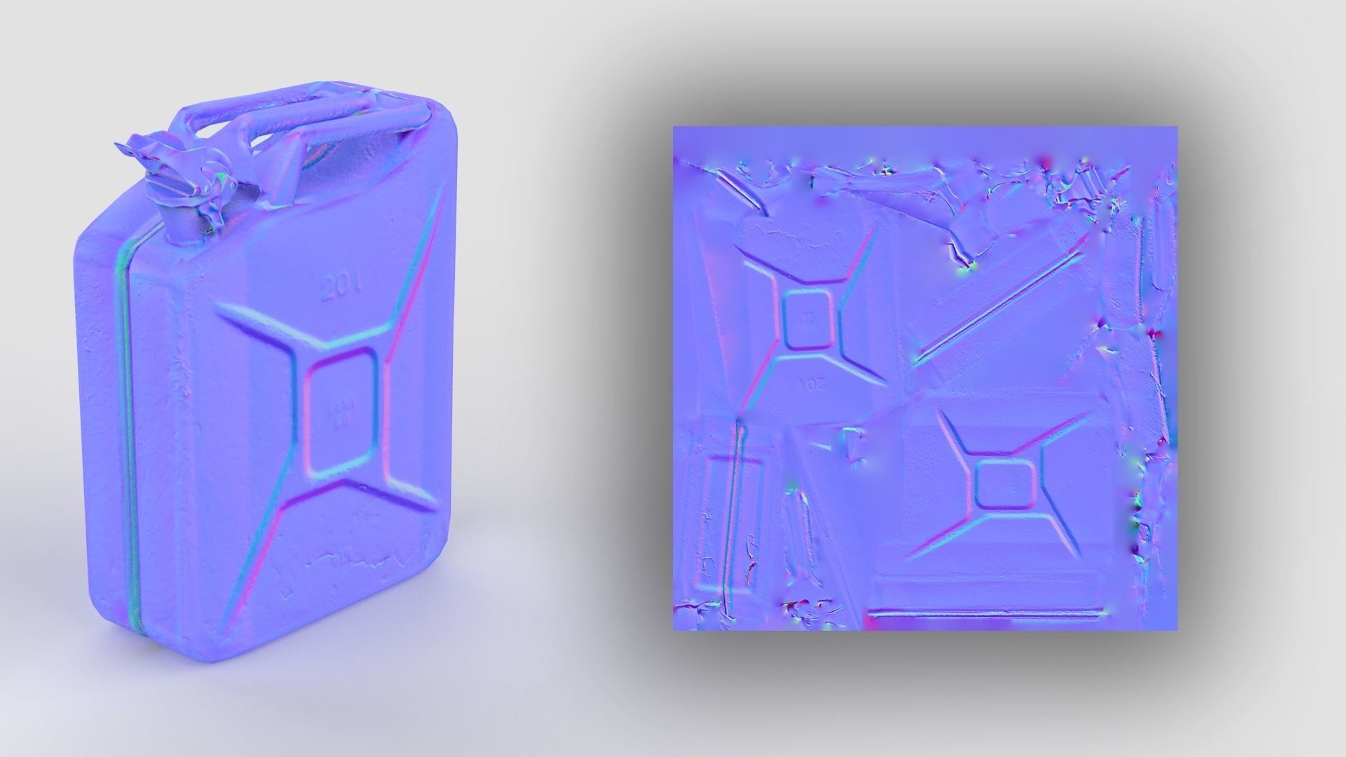 Old Fuel Canister Low-poly 3D model_12