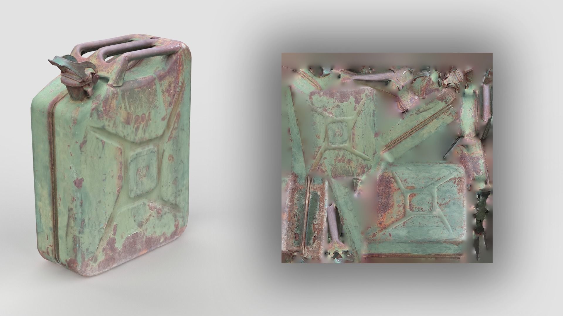 Old Fuel Canister Low-poly 3D model_11