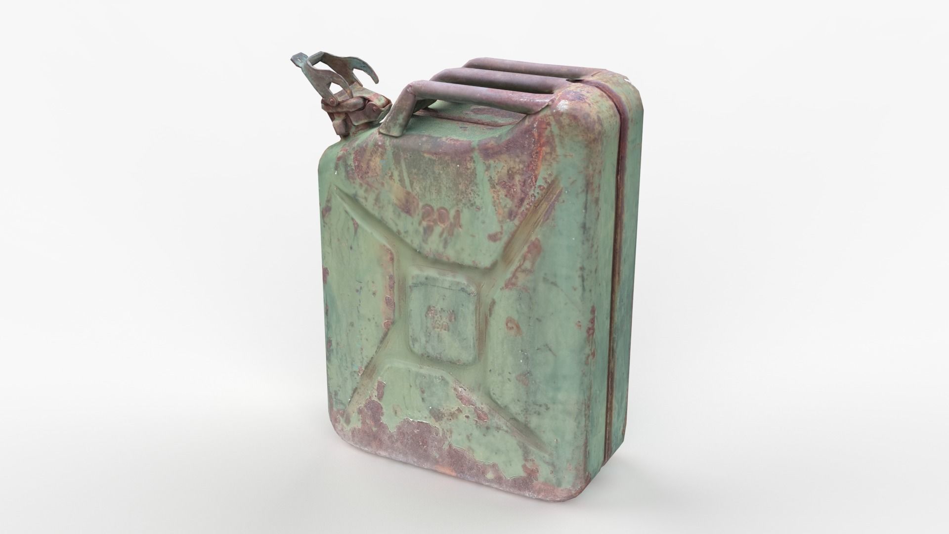 Old Fuel Canister Low-poly 3D model_3