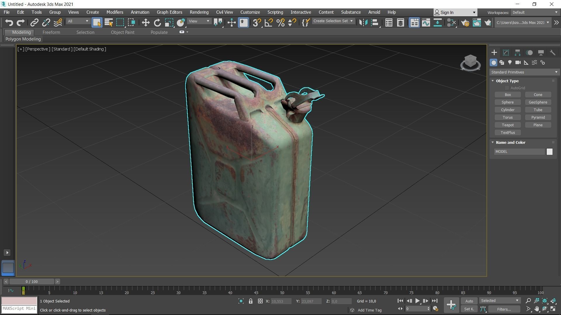 Old Fuel Canister Low-poly 3D model_20