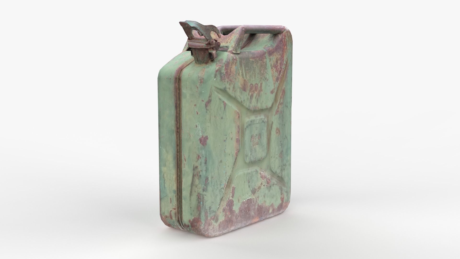 Old Fuel Canister Low-poly 3D model_7