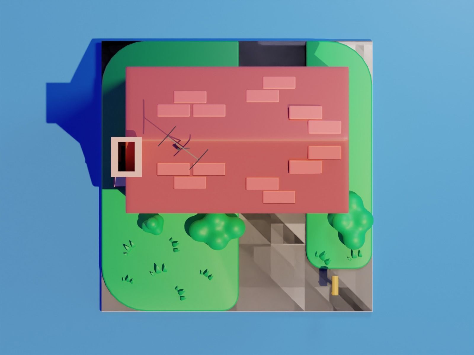 Stylized House 3D model_5