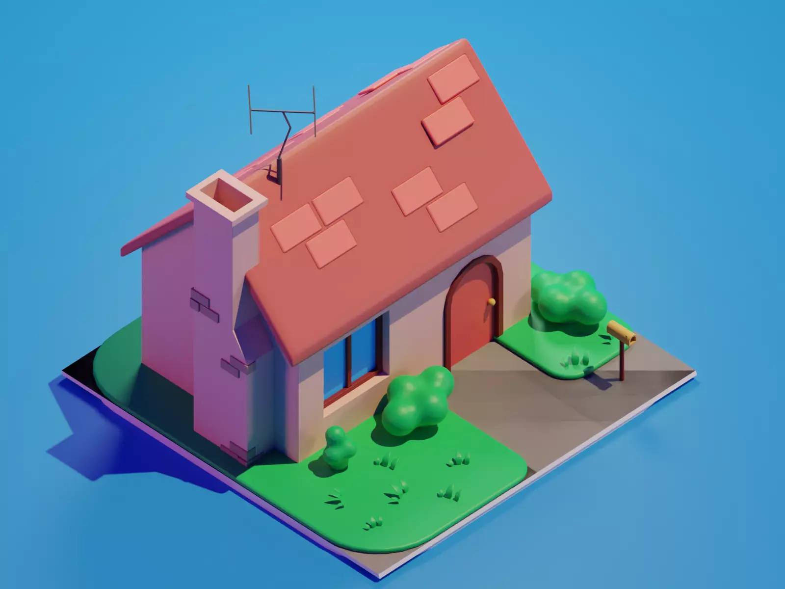 Stylized House 3D model_0