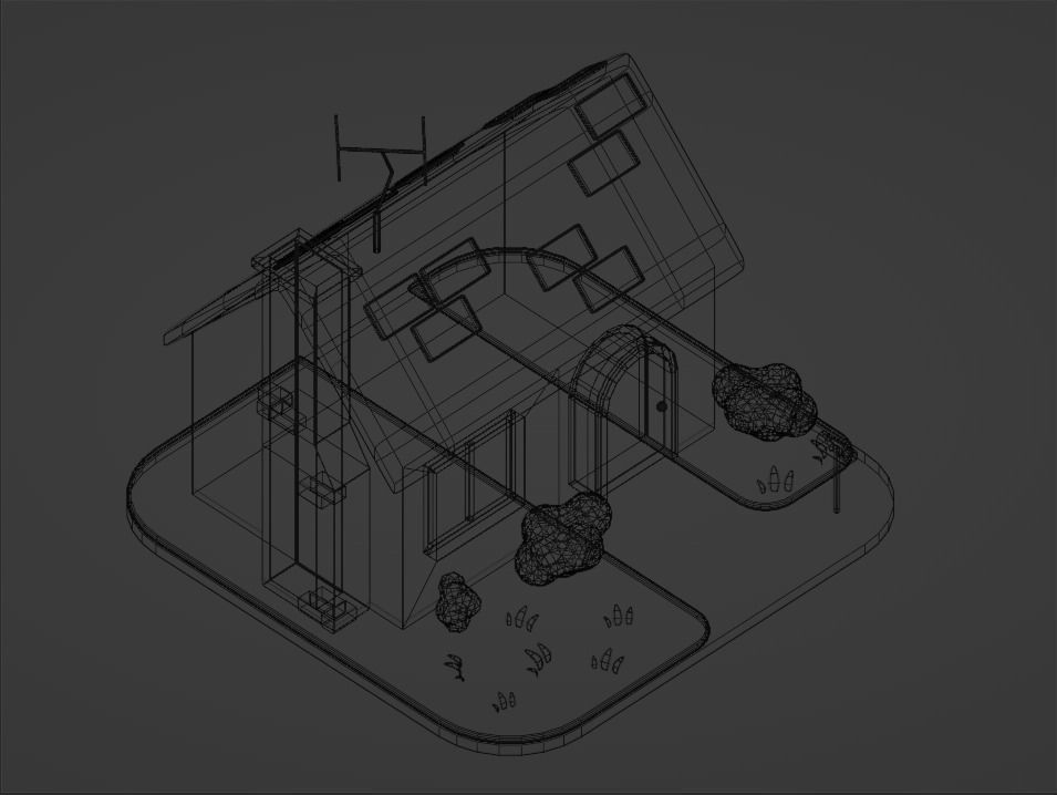 Stylized House 3D model_8