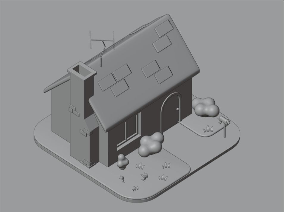 Stylized House 3D model_6