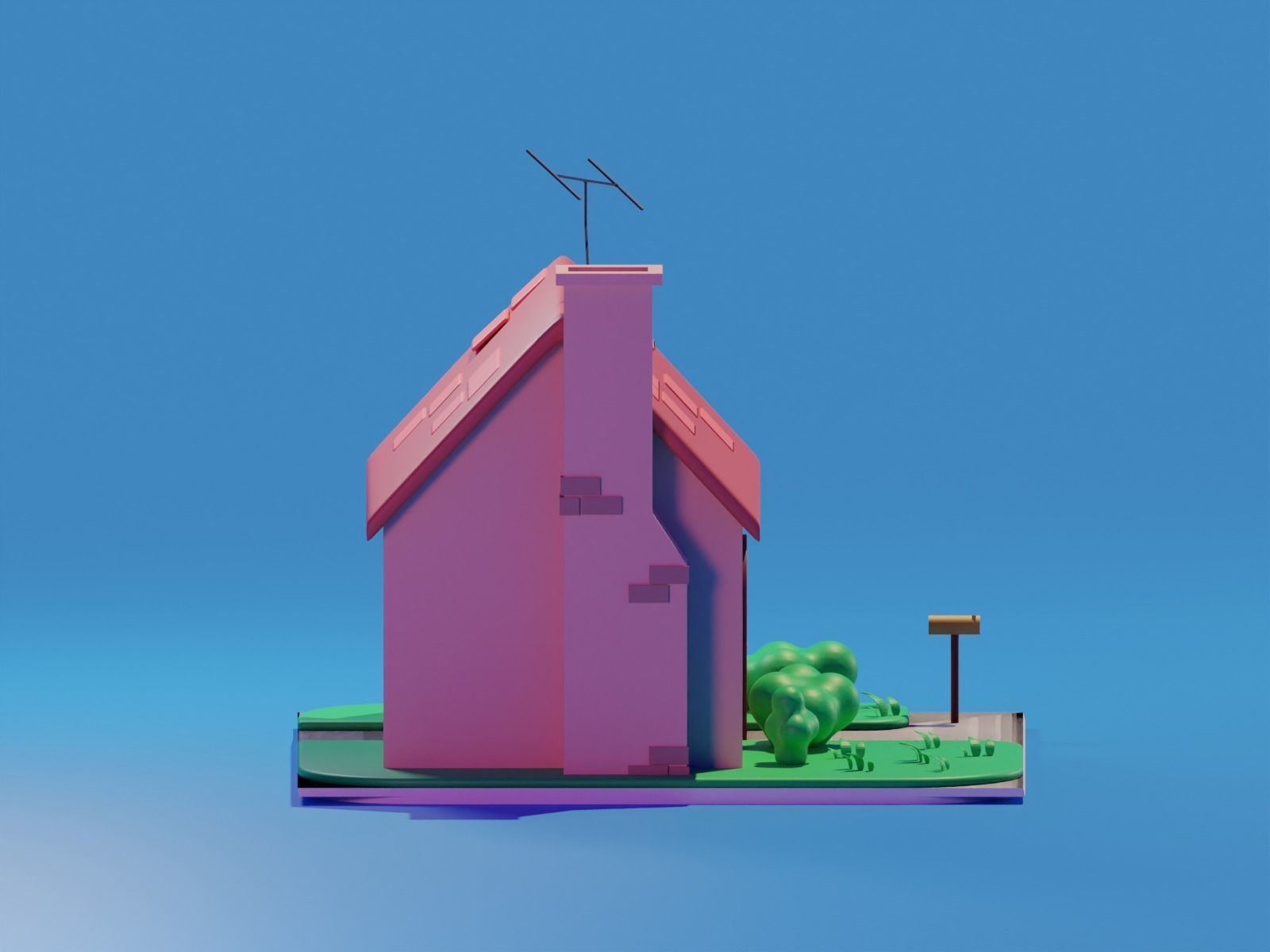 Stylized House 3D model_4